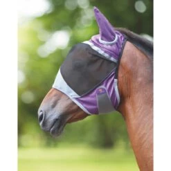 Shires Deluxe Fly Mask W/Ears - Purple