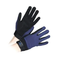 Shires Aubrion Mesh Riding Gloves - Navy