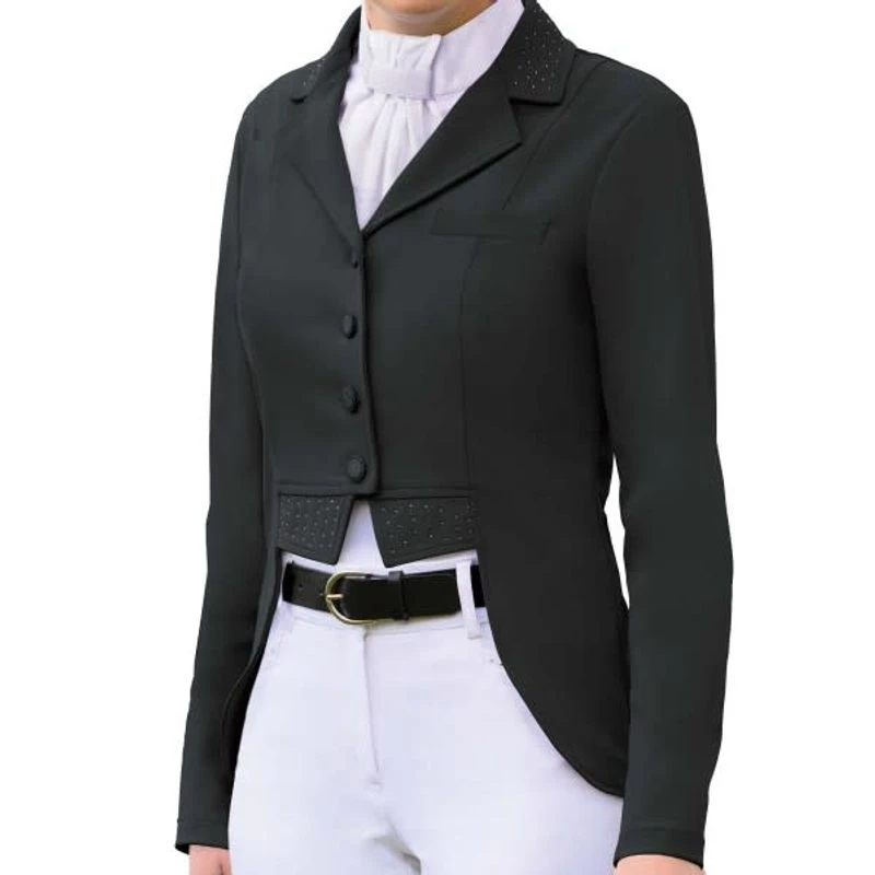Ovation Women's Elegance Dressage Short Tail Coat - Black 3 Ovation Women's Elegance Dressage Short Tail Coat - Black
