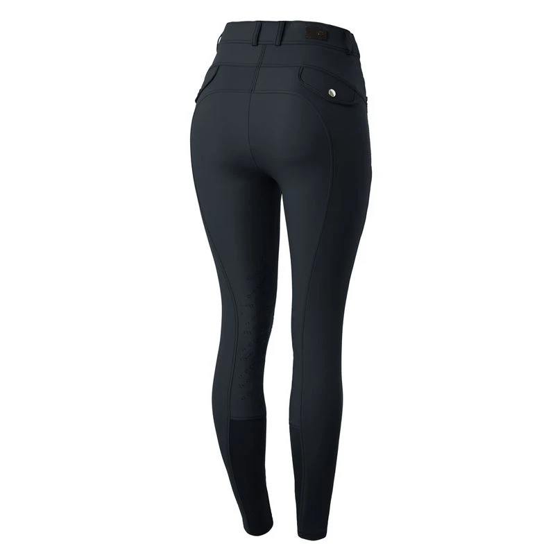 Horze Women's Andrea Slimming Knee Patch Breeches - Dark Navy 3 Horze Women's Andrea Slimming Knee Patch Breeches - Dark Navy