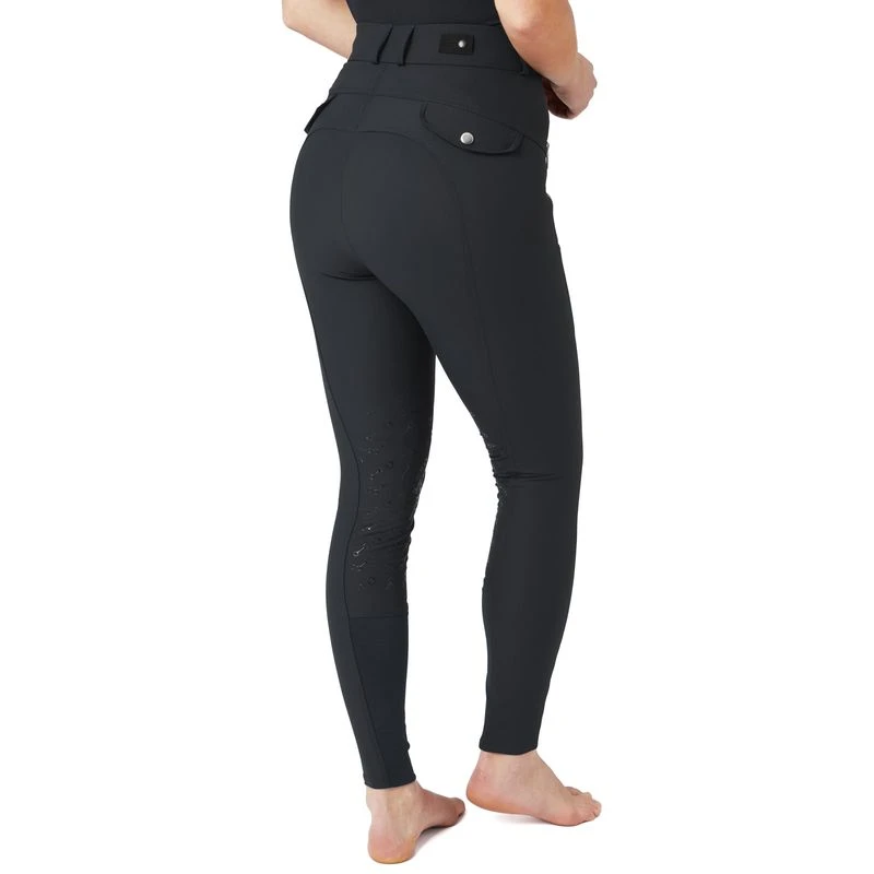 Horze Women's Andrea Slimming Knee Patch Breeches - Dark Navy 6 Horze Women's Andrea Slimming Knee Patch Breeches - Dark Navy - Image 4