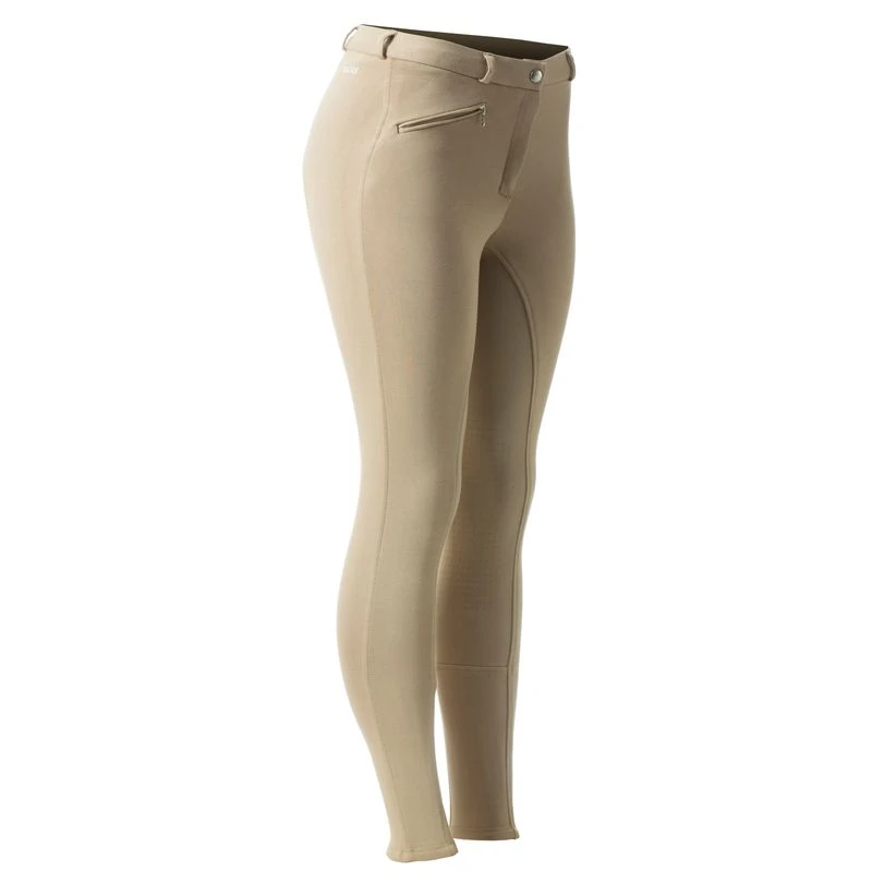 Horze Women's Active Knee Patch Breeches - Tan 4 Horze Women's Active Knee Patch Breeches - Tan - Image 2