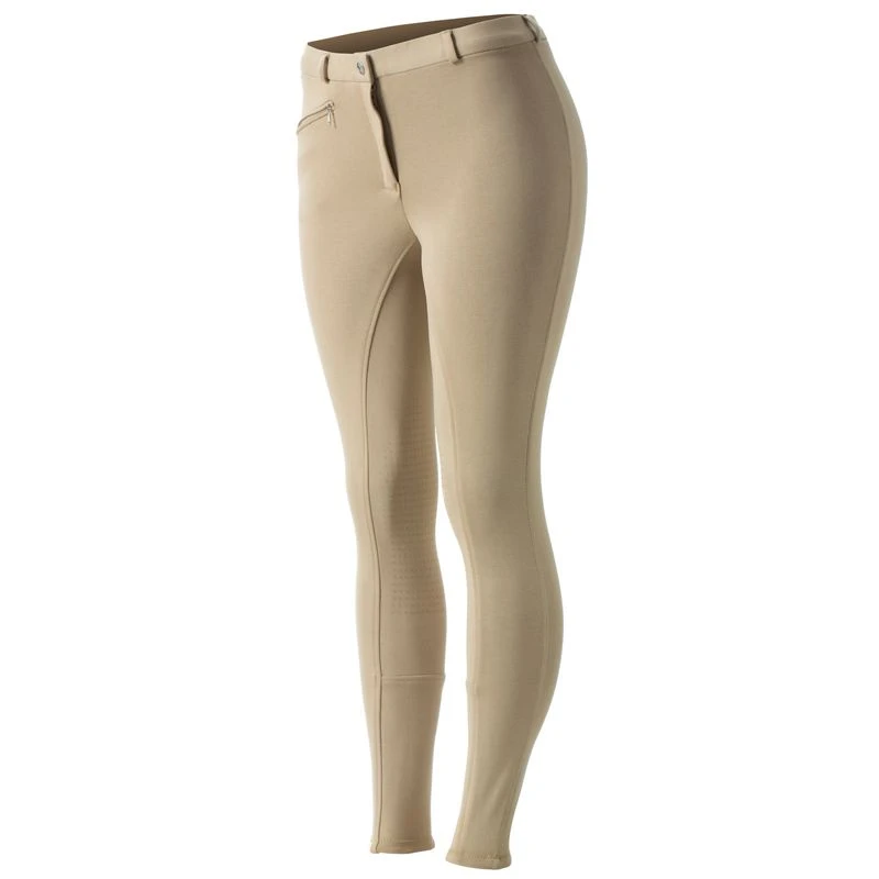 Horze Women's Active Knee Patch Breeches - Tan 6 Horze Women's Active Knee Patch Breeches - Tan - Image 4