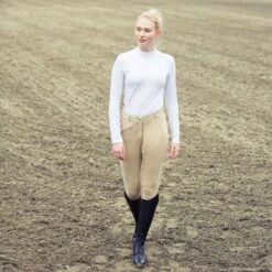 Horze Women's Active Knee Patch Breeches - Tan 11 Horze Women's Active Knee Patch Breeches - Tan -Best Equestrian Supplies 531258 800 800