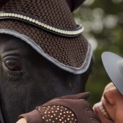 Horze Adepto Ear Net - Dark Brown 7 Horze Adepto Ear Net - Dark Brown -Best Equestrian Supplies 532952 800 800