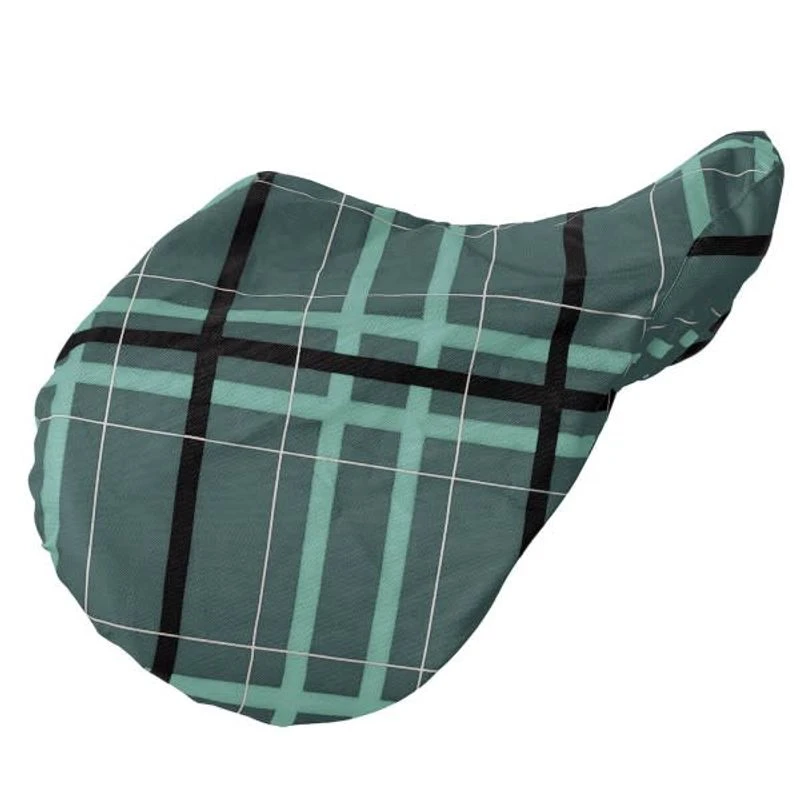 Pessoa Alpine 1200D Saddle Cover - Basil Green/Black Plaid 3 Pessoa Alpine 1200D Saddle Cover - Basil Green/Black Plaid