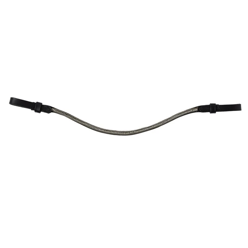 Horze Munich Curved Browband W/Crystals - Olivine Green 3 Horze Munich Curved Browband W/Crystals - Olivine Green