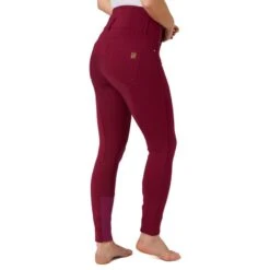 Horze Women's Tara Full Seat Breeches - Anemone Dark Pink 10 Horze Women's Tara Full Seat Breeches - Anemone Dark Pink -Best Equestrian Supplies 542217 800 800