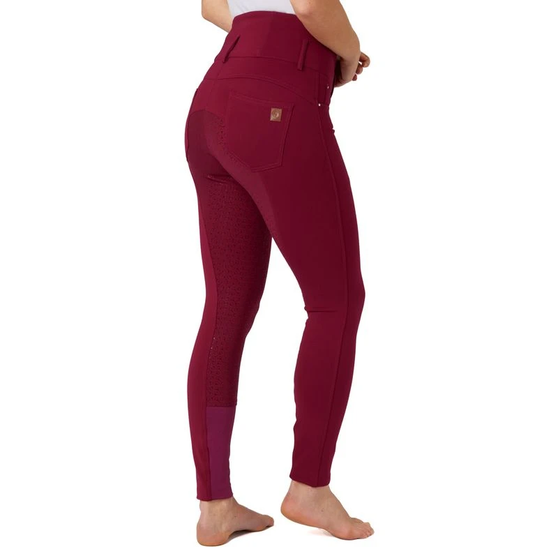 Horze Women's Tara Full Seat Breeches - Anemone Dark Pink 6 Horze Women's Tara Full Seat Breeches - Anemone Dark Pink - Image 4