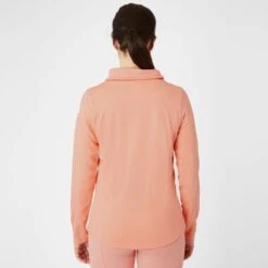Horze Women's Lou Technical Ventilated Shirt W/High Neck - Peach Amber Pink -Best Equestrian Supplies 543138 800 800