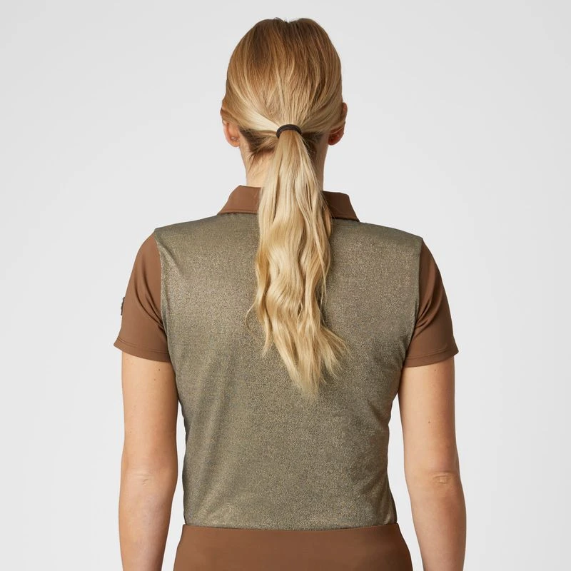 Horze Women's Sagira Breathable Quick Dry Training Shirt - Bison Dark Brown 6 Horze Women's Sagira Breathable Quick Dry Training Shirt - Bison Dark Brown - Image 4