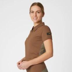 Horze Women's Sagira Breathable Quick Dry Training Shirt - Bison Dark Brown 12 Horze Women's Sagira Breathable Quick Dry Training Shirt - Bison Dark Brown -Best Equestrian Supplies 543421 800 800