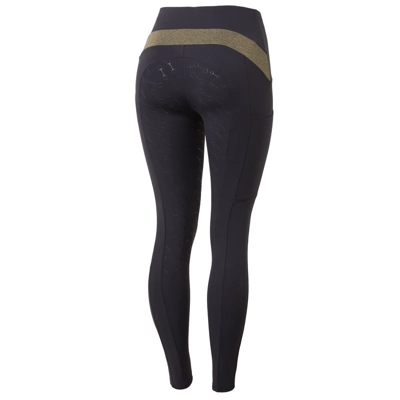 Horze Women's Sagira Full Seat Tights - Dark Navy 3 Horze Women's Sagira Full Seat Tights - Dark Navy