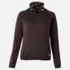 Horze Women's Kaitlin Turtleneck Sweater W/ Flower Design - After Dark Brown 1 Horze Women's Kaitlin Turtleneck Sweater W/ Flower Design - After Dark Brown -Best Equestrian Supplies 544260 800 800