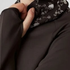 Horze Women's Kaitlin Turtleneck Sweater W/ Flower Design - After Dark Brown -Best Equestrian Supplies 544264 800 800