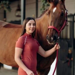 B Vertigo Kids' Adara Cool Tech Training Shirt - Mineral Red 7 B Vertigo Kids' Adara Cool Tech Training Shirt - Mineral Red -Best Equestrian Supplies 549549 800 800