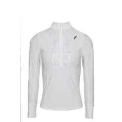 Alessandro Albanese Women's Vilamora Long Sleeve Zip Competition Shirt - White