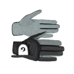Finntack Norte Synthetic Leather Gloves - Black/Grey