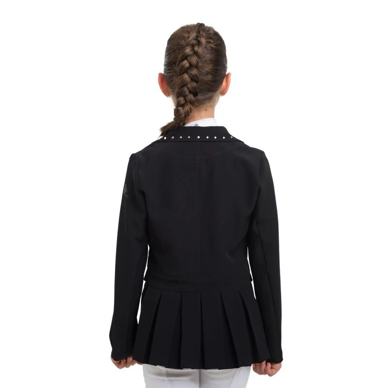 Cavalliera Kids' I Love Crystals Show Jacket - Black/Rose Gold 4 Cavalliera Kids' I Love Crystals Show Jacket - Black/Rose Gold - Image 2