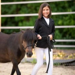 Cavalliera Kids' I Love Crystals Show Jacket - Black/Rose Gold 11 Cavalliera Kids' I Love Crystals Show Jacket - Black/Rose Gold -Best Equestrian Supplies 558657 800 800