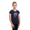 Cavalliera Kids' Jumping Star Short Sleeve Cotton Top - Navy Blue -Best Equestrian Supplies 558939 800 800