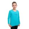 Cavalliera Women's Blue Horse Long Sleeve Cotton Top - Turquoise -Best Equestrian Supplies 559022 800 800