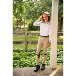 Shires Aubrion Kids' Cheshire Show Jodhpurs - Tan -Best Equestrian Supplies 564054 800 800