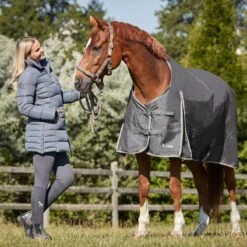 Horze Glasgow Heavy Weight Turnout Blanket 350g - Blackened Pearl -Best Equestrian Supplies 583553 800 800