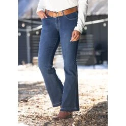 EQL Women's In Motion Bootcut Jean W/Raw Hem - Midnight Wash 18 EQL Women's In Motion Bootcut Jean W/Raw Hem - Midnight Wash -Best Equestrian Supplies 584680 800 800