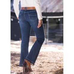 EQL Women's In Motion Bootcut Jean W/Raw Hem - Midnight Wash 19 EQL Women's In Motion Bootcut Jean W/Raw Hem - Midnight Wash -Best Equestrian Supplies 584681 800 800