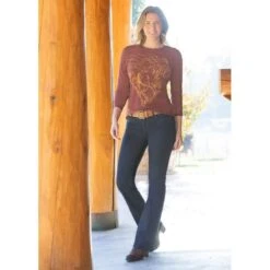 EQL Women's In Motion Bootcut Jean - Dark Rinse 13 EQL Women's In Motion Bootcut Jean - Dark Rinse -Best Equestrian Supplies 584978 800 800