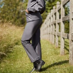 Horze Women's Rory Waterproof Riding Rain Jacket & Pants Set - Blackened Pearl -Best Equestrian Supplies 586864 800 800