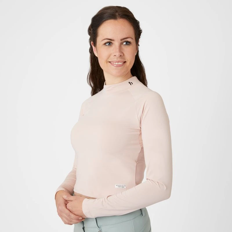 Horze Women's Gabriela UV Pro Cooling Sun Crop Top - Potpourri 3 Horze Women's Gabriela UV Pro Cooling Sun Crop Top - Potpourri