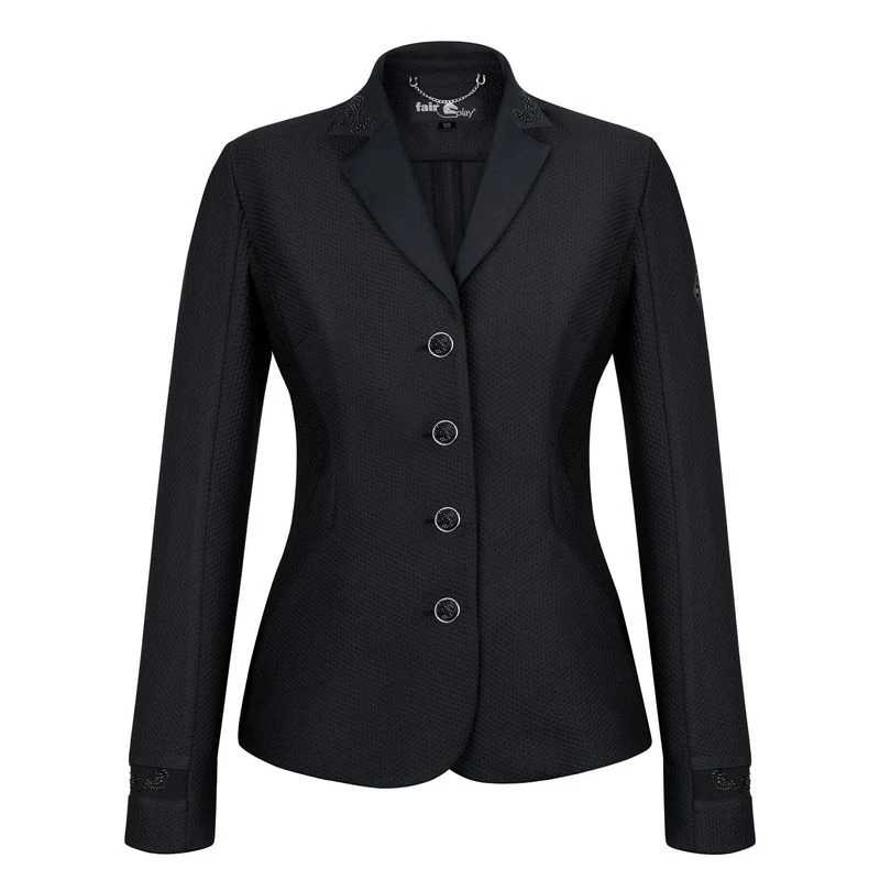 Fair Play Women's Taylor Comfimesh Show Jacket - Black 3 Fair Play Women's Taylor Comfimesh Show Jacket - Black