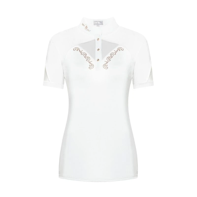 Fair Play Women's Cathrine Rose Gold Short Sleeve Competition Shirt - White 3 Fair Play Women's Cathrine Rose Gold Short Sleeve Competition Shirt - White