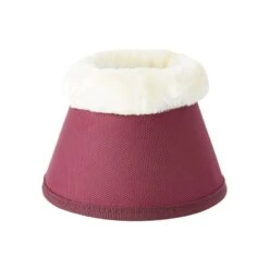 Horze Lincoln Faux Fur Bell Boots - Merlot -Best Equestrian Supplies 600797 800 800