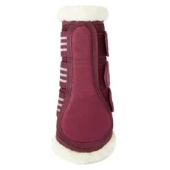 Horze Lincoln Faux Fur Brushing Boots - Merlot -Best Equestrian Supplies 601716 800 800