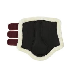 Horze Lincoln Faux Fur Brushing Boots - Merlot -Best Equestrian Supplies 601718 800 800