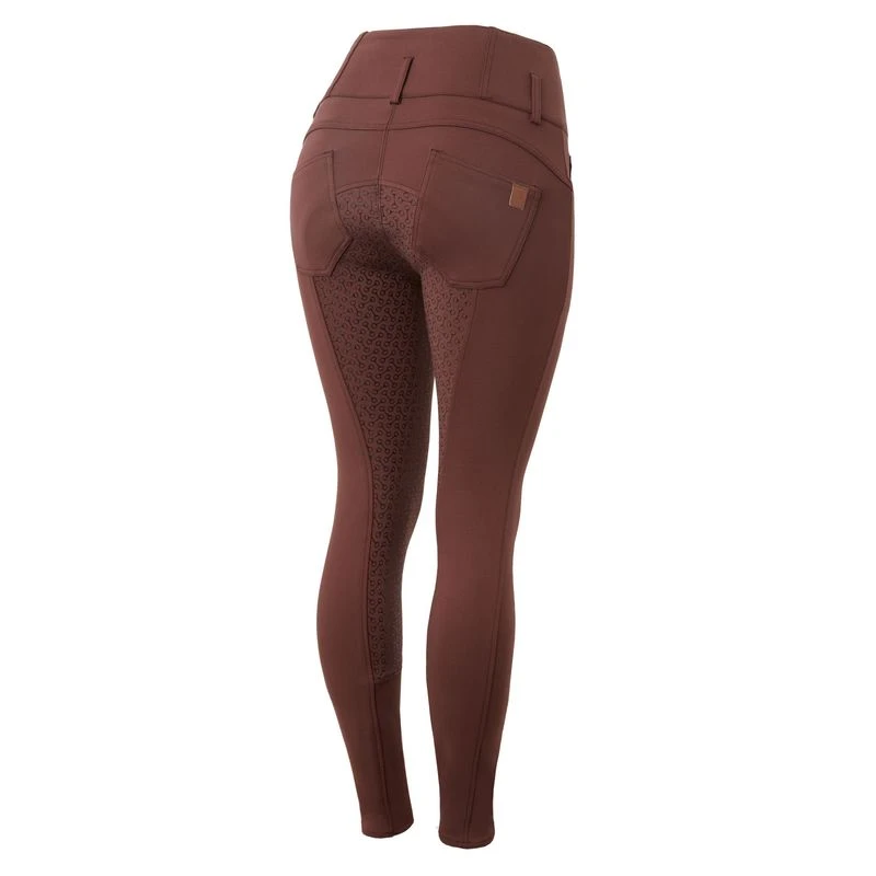 Horze Women's Tara Full Seat Thermo Breeches - Rum Raisin Brown 3 Horze Women's Tara Full Seat Thermo Breeches - Rum Raisin Brown