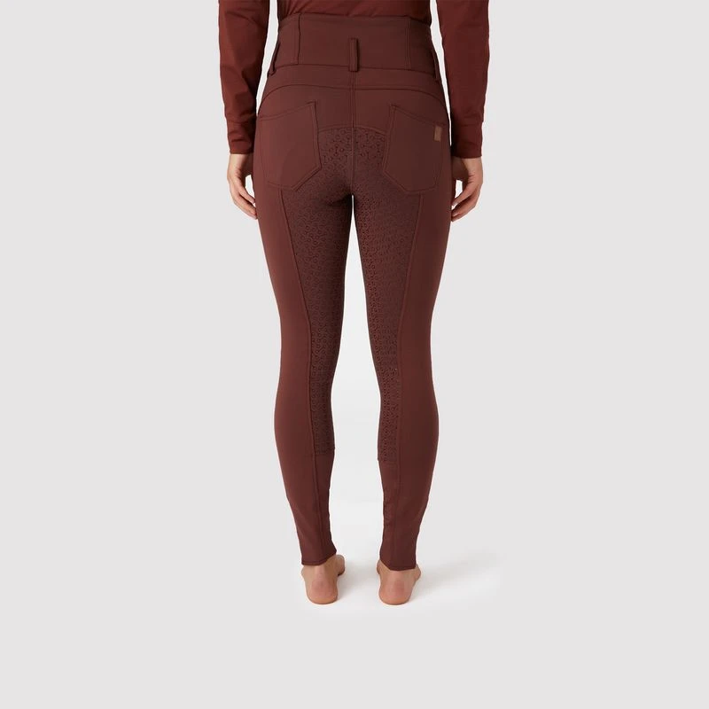 Horze Women's Tara Full Seat Thermo Breeches - Rum Raisin Brown 6 Horze Women's Tara Full Seat Thermo Breeches - Rum Raisin Brown - Image 4