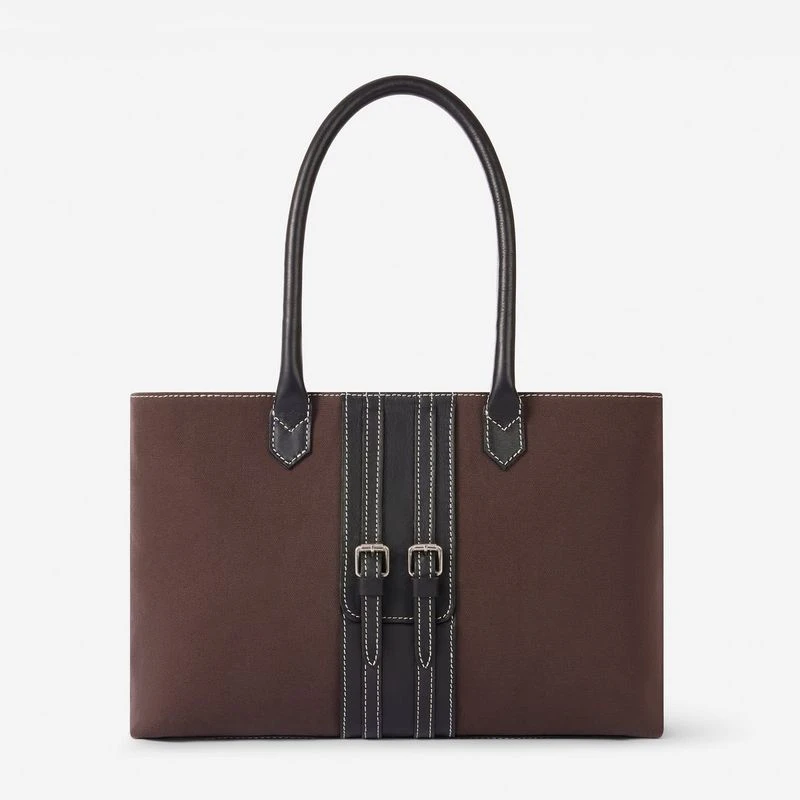Oughton Half Halt Classic Canvas Handbag - Heritage Brown/Black 3 Oughton Half Halt Classic Canvas Handbag - Heritage Brown/Black