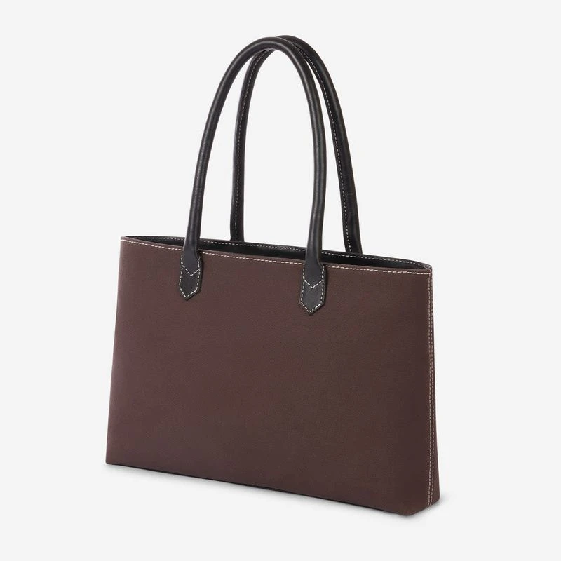 Oughton Half Halt Classic Canvas Handbag - Heritage Brown/Black 6 Oughton Half Halt Classic Canvas Handbag - Heritage Brown/Black - Image 4
