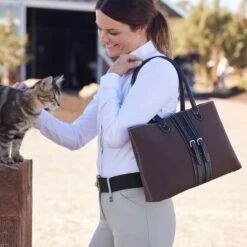 Oughton Half Halt Classic Canvas Handbag - Heritage Brown/Black 11 Oughton Half Halt Classic Canvas Handbag - Heritage Brown/Black -Best Equestrian Supplies 603843 800 800