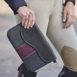 Oughton Vintage Canvas Paddock Crossbody - Graphite/Bordeaux 10 Oughton Vintage Canvas Paddock Crossbody - Graphite/Bordeaux -Best Equestrian Supplies 603912 800 800