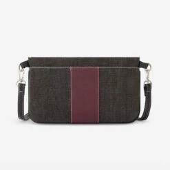 Oughton Vintage Canvas Paddock Crossbody - Graphite/Bordeaux 11 Oughton Vintage Canvas Paddock Crossbody - Graphite/Bordeaux -Best Equestrian Supplies 603913 800 800