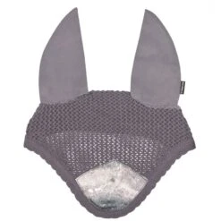 Weatherbeeta Prime Marble Shimmer Ear Bonnet - Grey/Silver Swirl Marble