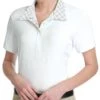 Romfh Women's Classic Short Sleeve Show Shirt - White/Light Grey Logo -Best Equestrian Supplies 615305 800 800