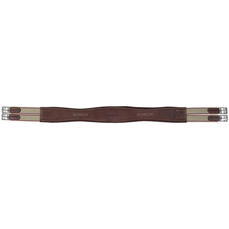 M. Toulouse Contour Shaped Padded Leather Girth - Chocolate 3 M. Toulouse Contour Shaped Padded Leather Girth - Chocolate