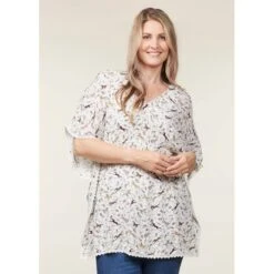 EQL Women's Daydream Gauze Tunic - Soft White Spring Fever