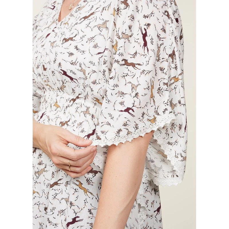 EQL Women's Daydream Gauze Tunic - Soft White Spring Fever 5 EQL Women's Daydream Gauze Tunic - Soft White Spring Fever - Image 3